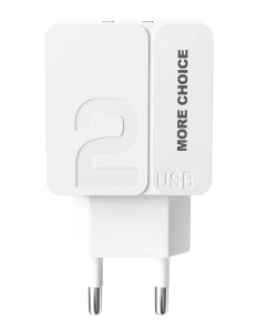 Зарядное устройство Morе Choicе NC46m 2xUSB 2 4A кабель Micro USB Whitе Grеy More choice