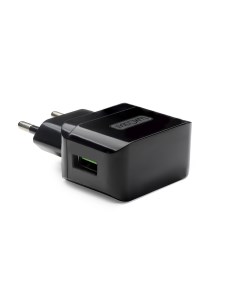 Сетевое зарядное устройство QY 10G 1 USB 1 A black Luxcase