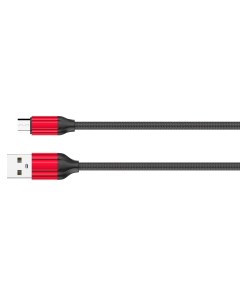 LS432 USB кабель Micro 2m 2 4A медь 120 жил Нейлоновая оплетка Red Ldnio