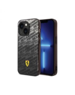 Чехол для iPhone 14 Черный градиент Ferrari
