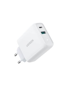 60468 Сетевое зарядное устройство USB A USB C 36W Wall Charger цвет белый Ugreen