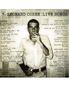 Leonard Cohen Live Songs remastered 180g Music on vinyl (cargo records)