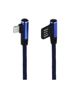 USB кабель LP для Apple Lightning 8 pin оплетка Т порт 1м синий европакет Liberty project