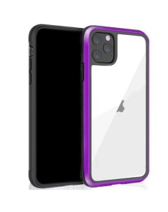 Чехол для iPhone 12 Pro Max Ares прозрачный с фиолетовой рамкой K-doo