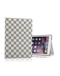 Чехол для iPad 2 3 4в клетку белый кожаный Mypads
