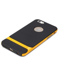 Силиконовый чехол Royce Series для Apple iPhone 6 6S Plus 5 5 черно оранжевый Rock