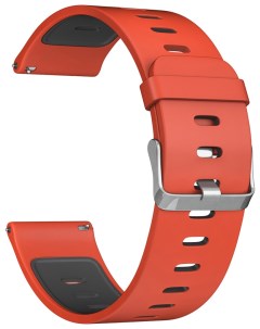 Ремешок для часов спортивный Adhara универсальный силикон красный черный Lyambda