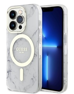 Чехол для iPhone 14 Pro Max с MagSafe White Guess