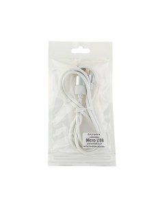 USB кабель Micro USB круглый soft touch металлические разъемы белый европакет Liberty project