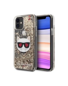 Чехол CG Mobile Liquid glitter Choupette head iPhone 11 Золотой Karl lagerfeld