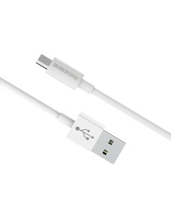 Кабель micro USB BX22 1m White Borofone