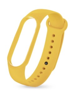 Ремешок силиконовый для фитнес браслета Xiaomi Mi Band 5 желтый Aks-guard