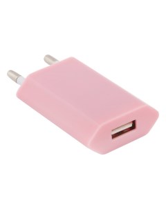 Сетевое зарядное устройство LP с USB выходом 1А розовый европакет Liberty project