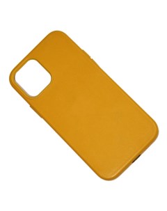 Чехол Leather для iPhone 12 Pro Max премиум золотой апельсин Magsafe