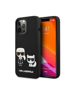 Чехол CG Mobile Liquid silicone Karl Choupette Hard iPhone 13 Pro Черный Karl lagerfeld