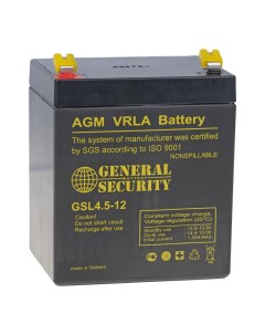 Аккумулятор для ИБП 4 5 А ч 12 В 7563 General security