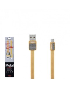 Data кабель USB Metal RC 44m микро золотой 100см Remax