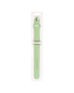 Ремешок для Apple Watch 42 44мм бледно зеленый на кнопке Rocknparts