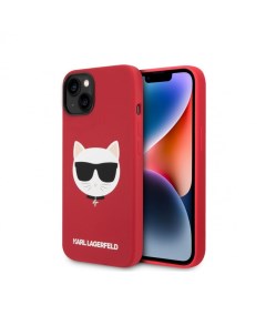 Чехол Liquid silicone Choupette Hard MagSafe для iPhone 14 Plus Красный Karl lagerfeld