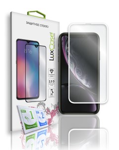 Защитное полноклеевое стекло для iPhone XR iPhone 11 2 5D Белая рамка 78156 Luxcase