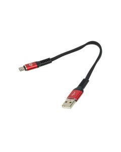 Кабель USB A m micro USB B m 0 15м bl red Digma