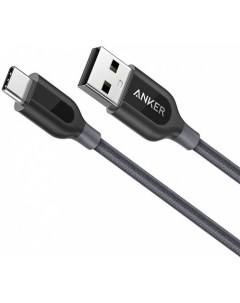 Кабель PowerLine Select USB A to USB C 3ft Black Anker