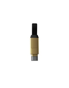Кабель Micro USB Lightning USB Type C 0 14 м золотистый Rolling square