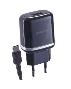 Сетевое зарядное устройство QC 3 0 с кабелем USB Type C BA36A High Speed Черное Borofone