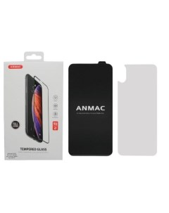 Защитное стекло для iPhone XS Max Full Cover пленка назад черное Anmac