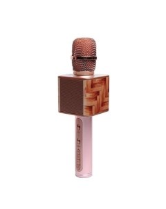 Беспроводной караоке микрофон Magic Karaoke SUYOSD YS 65 розовый с принтом дерево Su yosd