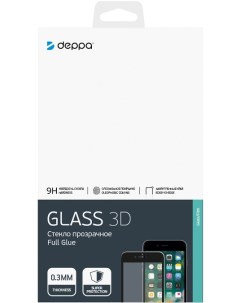 Защитное стекло для Honor 8S 3D Full Glue черная рамка Deppa