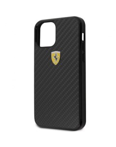 Чехол для iPhone 12 12 Pro carbon черный Ferrari