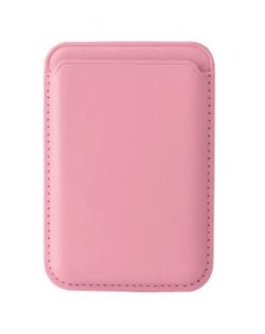 Картхолдер кожаный бумажник съемный магнитный кошелек MagSafe Wallet для iPhone розовый Nobrand
