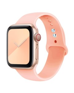 Силиконовый ремешок для смарт часов с застежкой Watch 42 44 мм светло розовый Nobrand