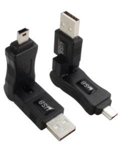 Переходник Mini USB USB 2 0 поворот 360 градусов Gcr