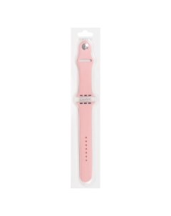 Ремешок для Apple Watch 42 44мм персиково розовый на кнопке Rocknparts