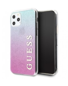 Чехол Guess Glitter Logo iPhone 11 Pro Розово голубой Cg mobile