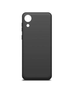 Чехол клип кейс Silicone Case для Samsung Galaxy A03 Core черный матовый Borasco