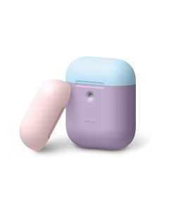 Чехол для AirPods wireless DUO Lavender с крышками Pink и Pastel Blue Elago