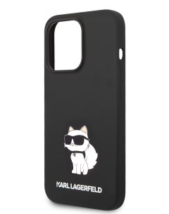 Чехол для iPhone 14 Pro Max силиконовый black Karl lagerfeld