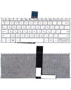 Клавиатура для ноутбука Asus F200CA F200LA F200MA белая без рамки плоский Enter Оем