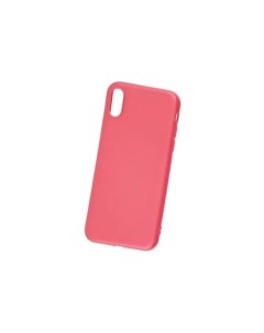 Силиконовый чехол для iPhone Xs Max матовый красный Borasco