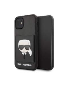 Чехол Karl Lagerfeld PU Leather with cardslot Karl s Head Hard iPhone 11 Черный Cg mobile