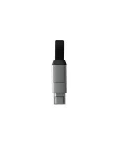 Кабель Micro USB Lightning USB Type C 0 14 м серебристый Rolling square