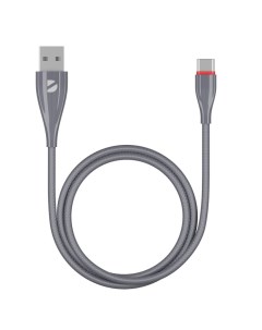 Кабель Ceramic USB USB C 1м серый 72289 Deppa