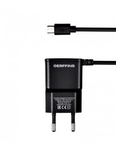 Сетевое зарядное устройство GF AC Micro 1хMicroUSB 2 1A черный Gerffins
