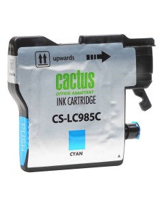 Картридж для струйного принтера CS LC985C голубой Cactus