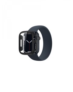 Защитное стекло для Apple Watch 45mm Marsix Black с бампером Amazingthing