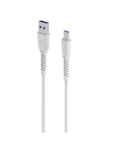 Дата кабель K51Sa Smart USB 5 0A для Type C TPE 1м White More choice