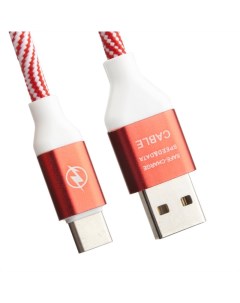 USB кабель LP USB Type C Волны красный белый европакет Liberty project